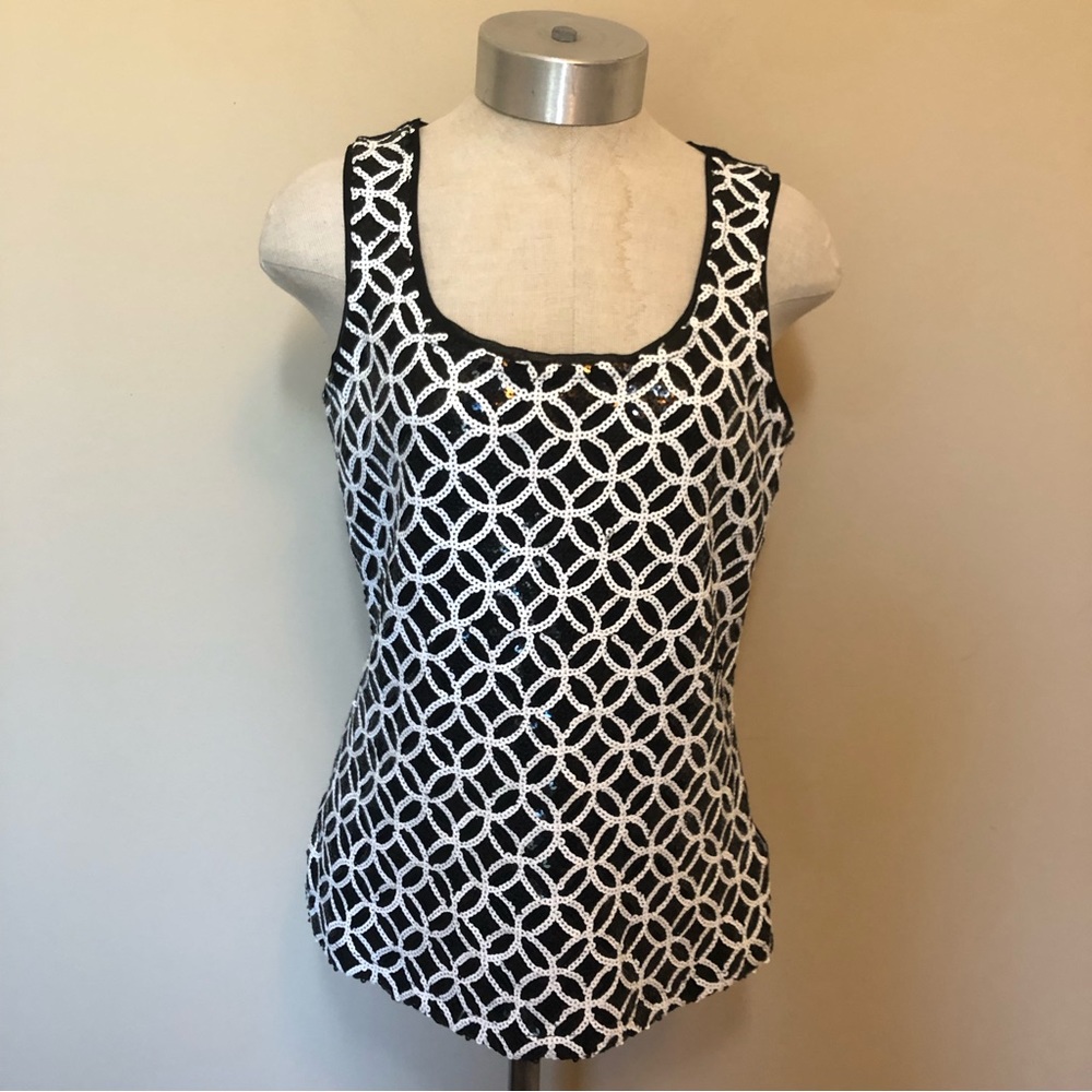 White House black market sequin tank top New Year’s party